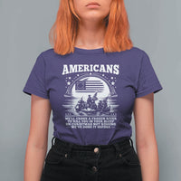 Funny Patriotic Military History T Shirt For Women Americans Crossing A Frozen River To Kill You In Your Sleep On Christmas