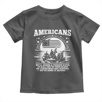 Funny Patriotic Military History Toddler T Shirt Americans Crossing A Frozen River To Kill You In Your Sleep On Christmas