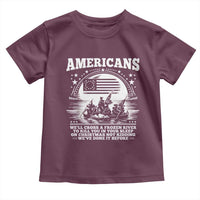 Funny Patriotic Military History Toddler T Shirt Americans Crossing A Frozen River To Kill You In Your Sleep On Christmas
