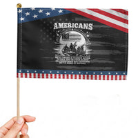Funny Military History Patriotic Handheld Flag Americans Crossing A Frozen River To Kill You In Your Sleep On Christmas
