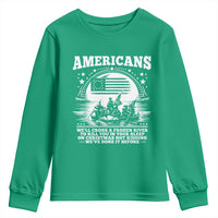 Funny Patriotic Military History Youth Sweatshirt Americans Crossing A Frozen River To Kill You In Your Sleep On Christmas