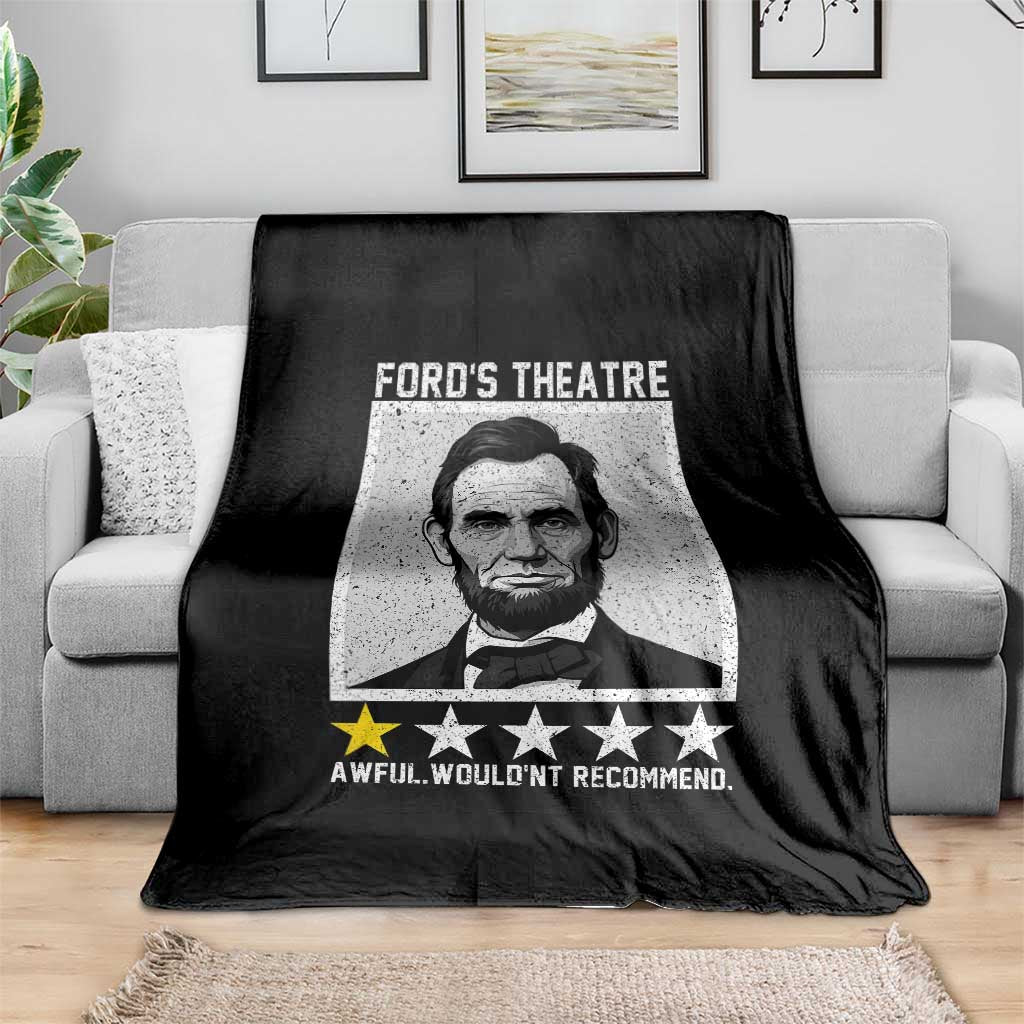 Fords Theatre One Star Awful Wouldnt Recommend Throw Blanket Abraham Lincoln Funny History Dark Humor