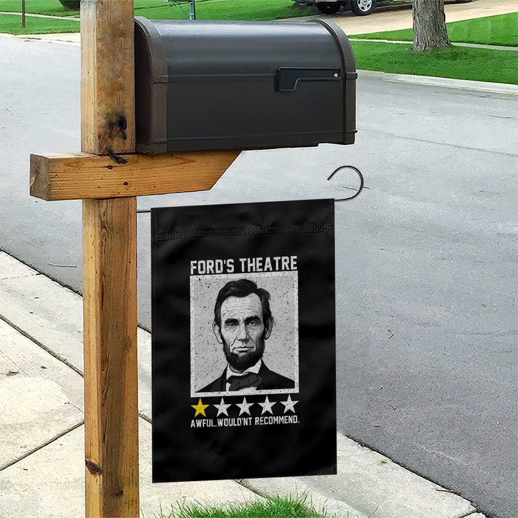 Fords Theatre One Star Awful Wouldnt Recommend Garden Flag Abraham Lincoln Funny History Dark Humor