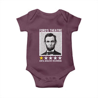 Fords Theatre One Star Awful Wouldnt Recommend Baby Onesie Abraham Lincoln Funny History Dark Humor