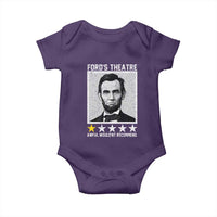 Fords Theatre One Star Awful Wouldnt Recommend Baby Onesie Abraham Lincoln Funny History Dark Humor
