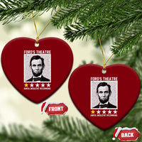 Fords Theatre One Star Awful Wouldnt Recommend Ceramic Ornament Abraham Lincoln Funny History Dark Humor