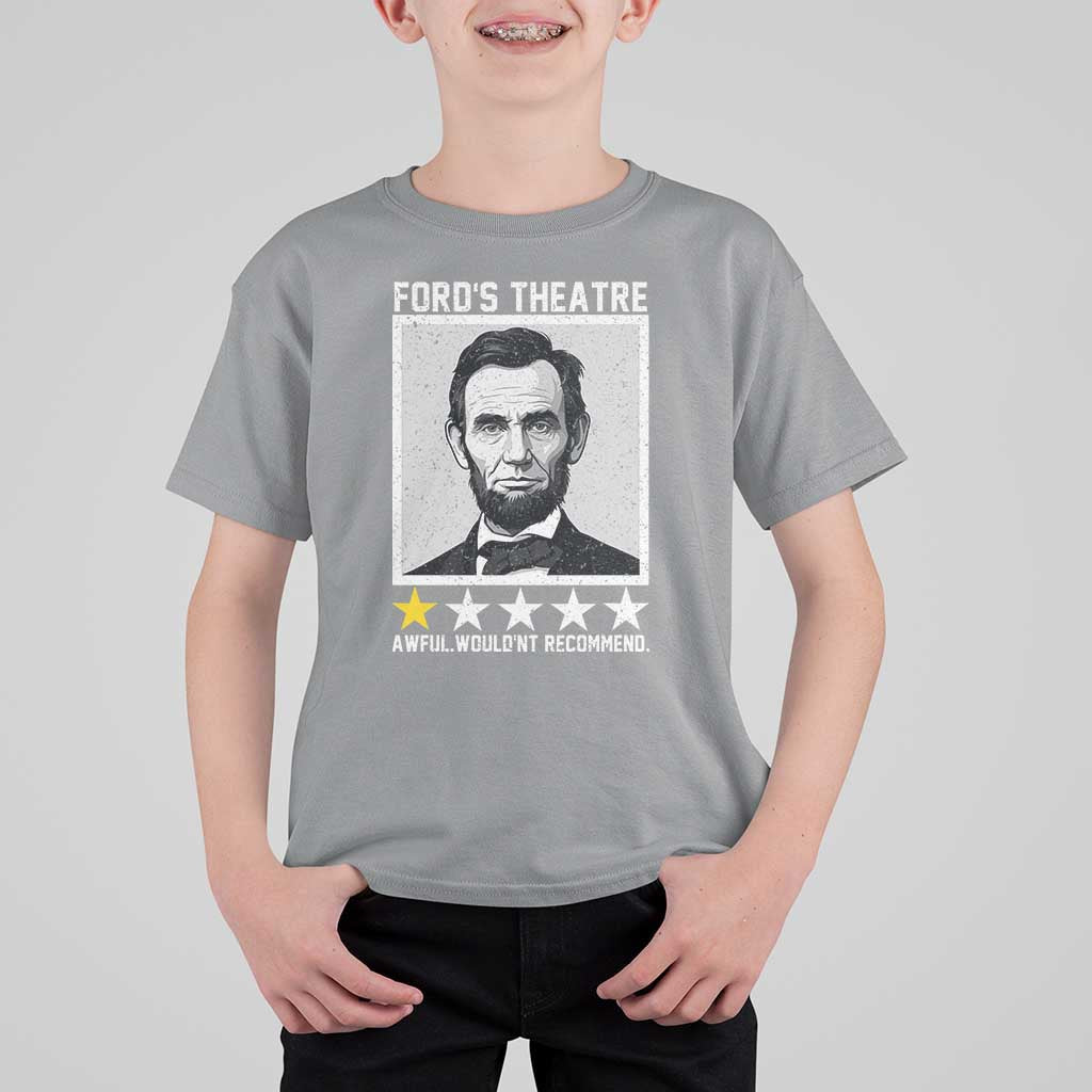 Fords Theatre One Star Awful Wouldnt Recommend T Shirt For Kid Abraham Lincoln Funny History Dark Humor