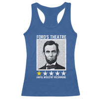 Fords Theatre One Star Awful Wouldnt Recommend Racerback Tank Top Abraham Lincoln Funny History Dark Humor