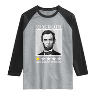 Fords Theatre One Star Awful Wouldnt Recommend Raglan Shirt Abraham Lincoln Funny History Dark Humor