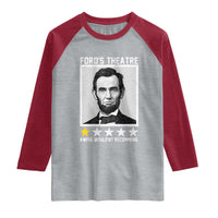 Fords Theatre One Star Awful Wouldnt Recommend Raglan Shirt Abraham Lincoln Funny History Dark Humor