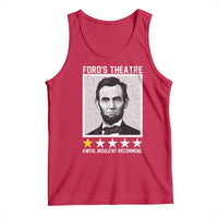 Fords Theatre One Star Awful Wouldnt Recommend Tank Top Abraham Lincoln Funny History Dark Humor