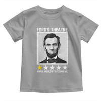 Fords Theatre One Star Awful Wouldnt Recommend Toddler T Shirt Abraham Lincoln Funny History Dark Humor