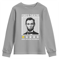 Fords Theatre One Star Awful Wouldnt Recommend Youth Sweatshirt Abraham Lincoln Funny History Dark Humor