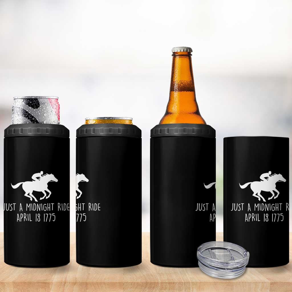 Paul Revere American History 4 in 1 Can Cooler Tumbler Just A Midnight Ride April 18 1775