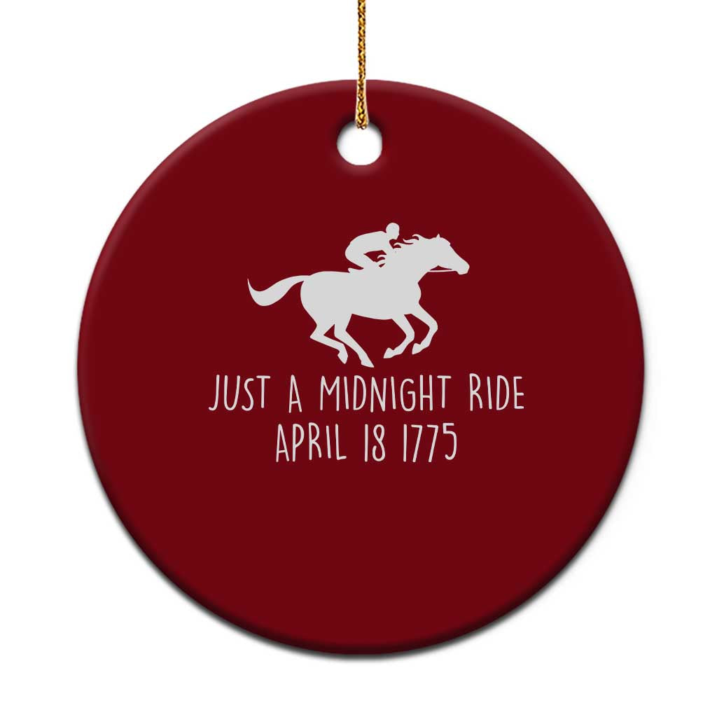Paul Revere American History Ceramic Ornament Just A Midnight Ride April 18 1775