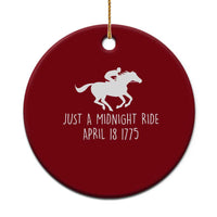 Paul Revere American History Ceramic Ornament Just A Midnight Ride April 18 1775