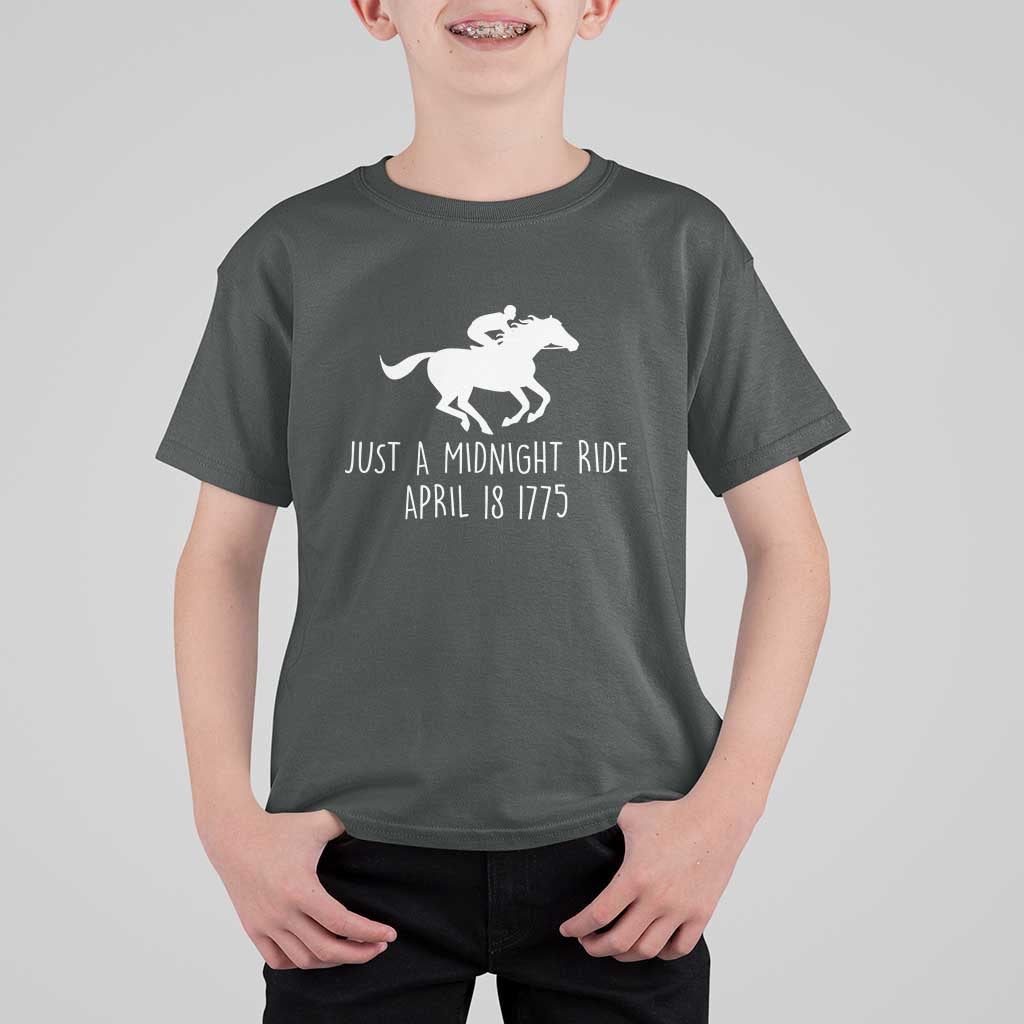 Paul Revere American History T Shirt For Kid Just A Midnight Ride April 18 1775