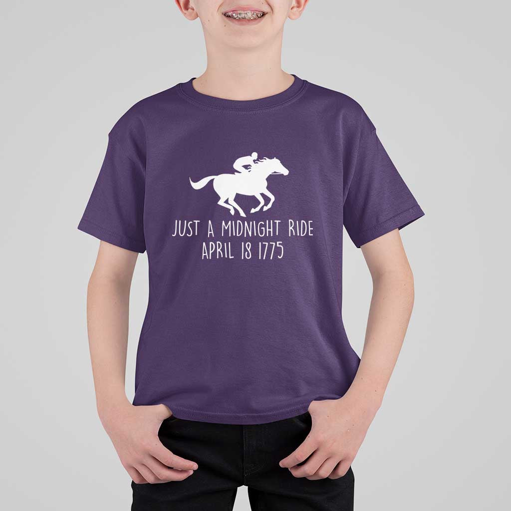 Paul Revere American History T Shirt For Kid Just A Midnight Ride April 18 1775