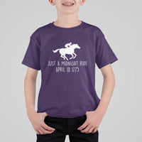 Paul Revere American History T Shirt For Kid Just A Midnight Ride April 18 1775