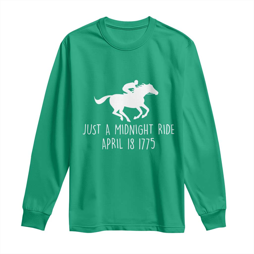 Paul Revere American History Long Sleeve Shirt Just A Midnight Ride April 18 1775