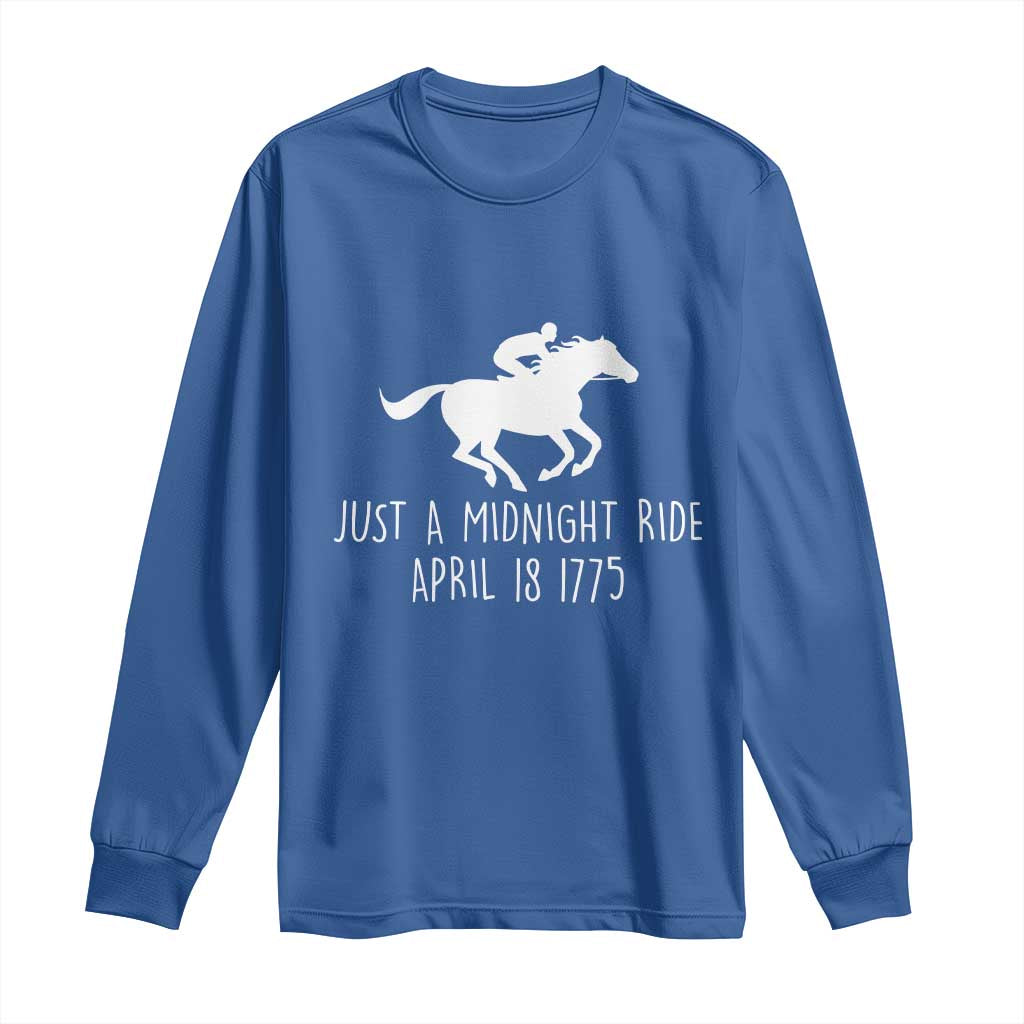Paul Revere American History Long Sleeve Shirt Just A Midnight Ride April 18 1775