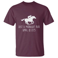 Paul Revere American History T Shirt Just A Midnight Ride April 18 1775