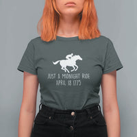 Paul Revere American History T Shirt For Women Just A Midnight Ride April 18 1775