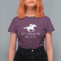 Paul Revere American History T Shirt For Women Just A Midnight Ride April 18 1775