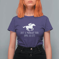 Paul Revere American History T Shirt For Women Just A Midnight Ride April 18 1775