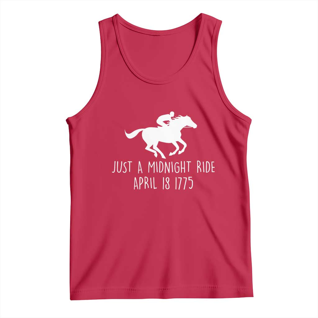 Paul Revere American History Tank Top Just A Midnight Ride April 18 1775