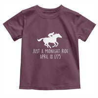 Paul Revere American History Toddler T Shirt Just A Midnight Ride April 18 1775