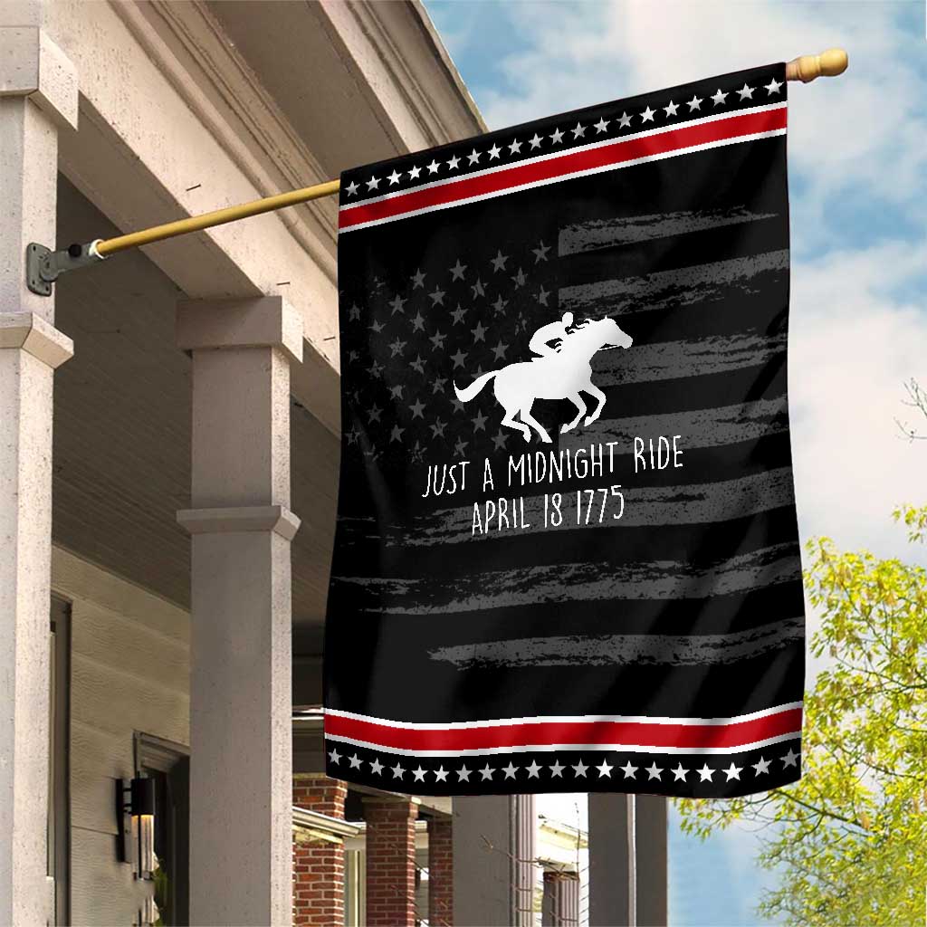 Paul Revere American History Patriotic Garden Flag Just A Midnight Ride April 18 1775