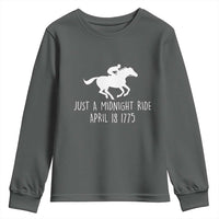 Paul Revere American History Youth Sweatshirt Just A Midnight Ride April 18 1775
