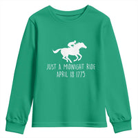 Paul Revere American History Youth Sweatshirt Just A Midnight Ride April 18 1775