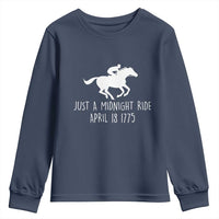 Paul Revere American History Youth Sweatshirt Just A Midnight Ride April 18 1775