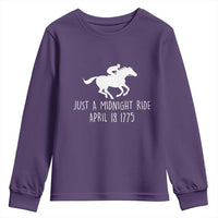 Paul Revere American History Youth Sweatshirt Just A Midnight Ride April 18 1775