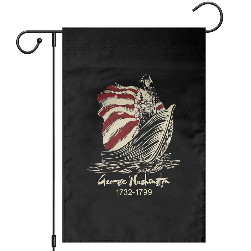 George Washington Crossing The Delaware Patriotic Garden Flag Vintage American Flag Graphic