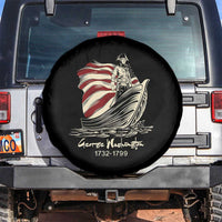 George Washington Crossing The Delaware Patriotic Spare Tire Cover Vintage American Flag Graphic