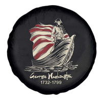 George Washington Crossing The Delaware Patriotic Spare Tire Cover Vintage American Flag Graphic