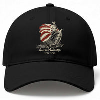 George Washington Crossing The Delaware Patriotic Baseball Cap Vintage American Flag Graphic