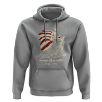 George Washington Crossing The Delaware Patriotic Hoodie Vintage American Flag Graphic