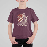 George Washington Crossing The Delaware Patriotic T Shirt For Kid Vintage American Flag Graphic