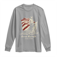 George Washington Crossing The Delaware Patriotic Long Sleeve Shirt Vintage American Flag Graphic