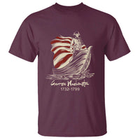 George Washington Crossing The Delaware Patriotic T Shirt Vintage American Flag Graphic