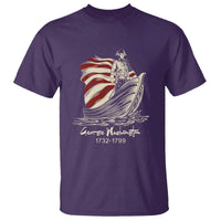 George Washington Crossing The Delaware Patriotic T Shirt Vintage American Flag Graphic