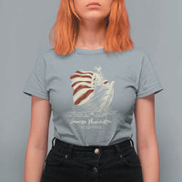George Washington Crossing The Delaware Patriotic T Shirt For Women Vintage American Flag Graphic
