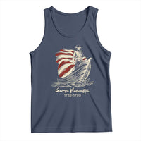 George Washington Crossing The Delaware Patriotic Tank Top Vintage American Flag Graphic