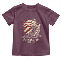 George Washington Crossing The Delaware Patriotic Toddler T Shirt Vintage American Flag Graphic