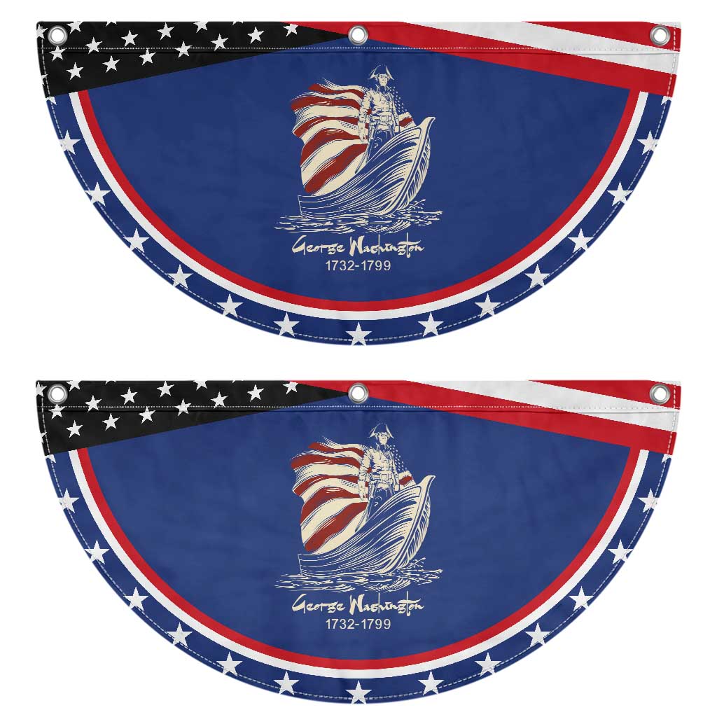 George Washington Crossing The Delaware Patriotic Fan Flag Vintage American Flag Graphic