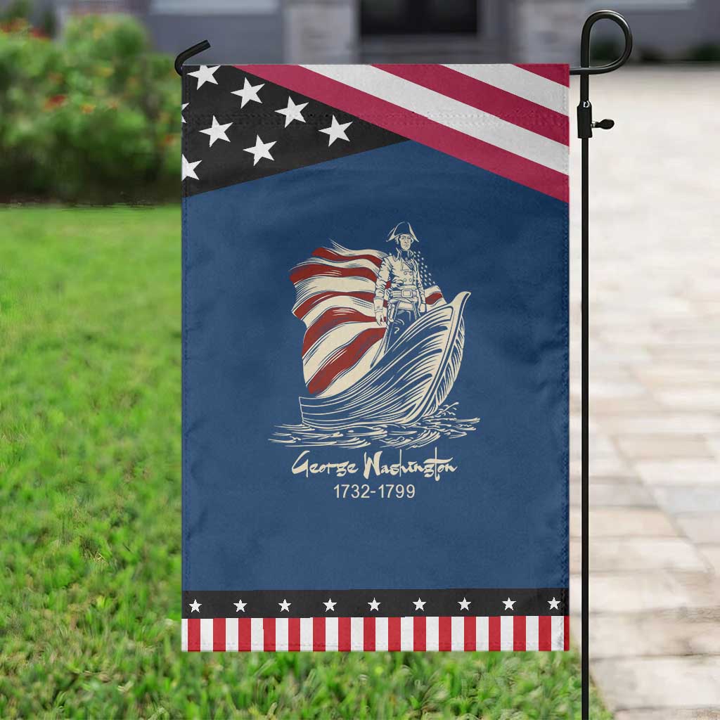 George Washington Crossing The Delaware Patriotic Garden Flag Vintage American Flag Graphic